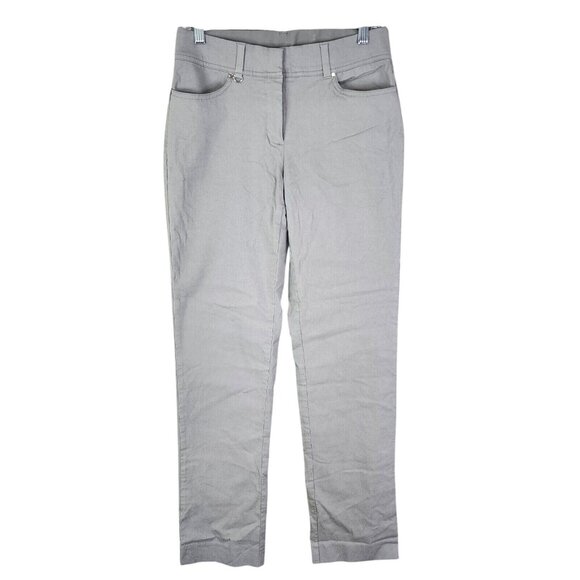 Womens JM Collection Gray Pants Straight Rayon Blend Stretch Hi Rise Size 4 - Picture 1 of 9